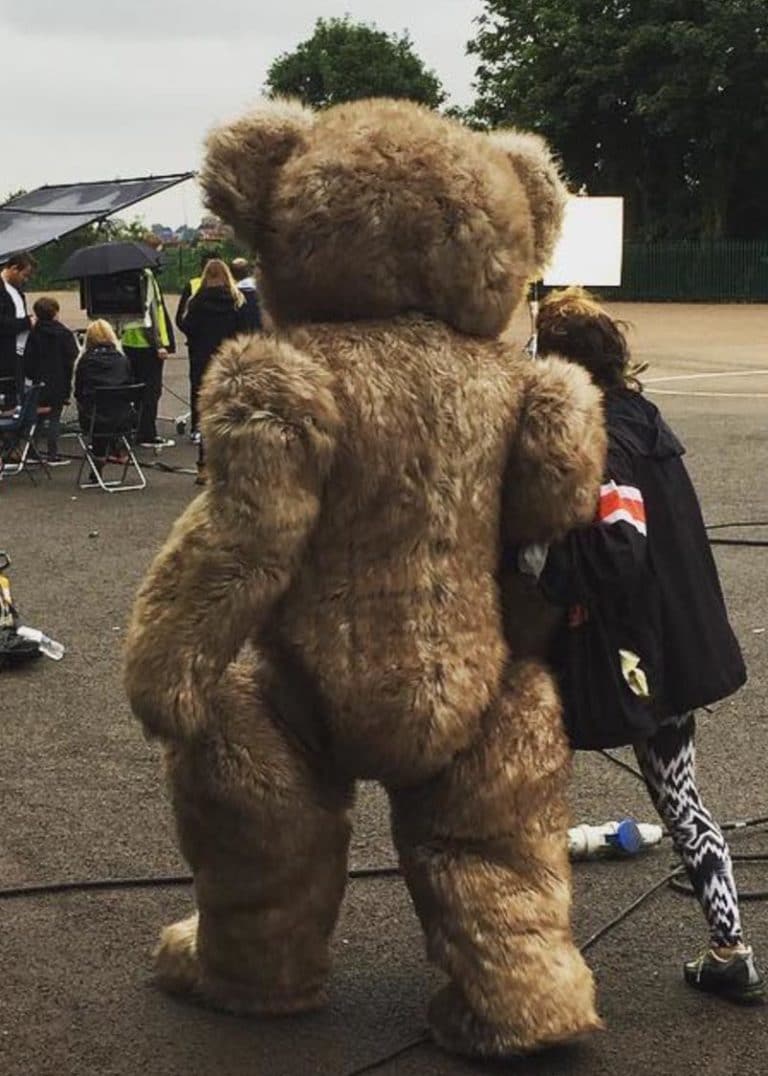 Behind the scenes Teddy Bear Mascot Suit