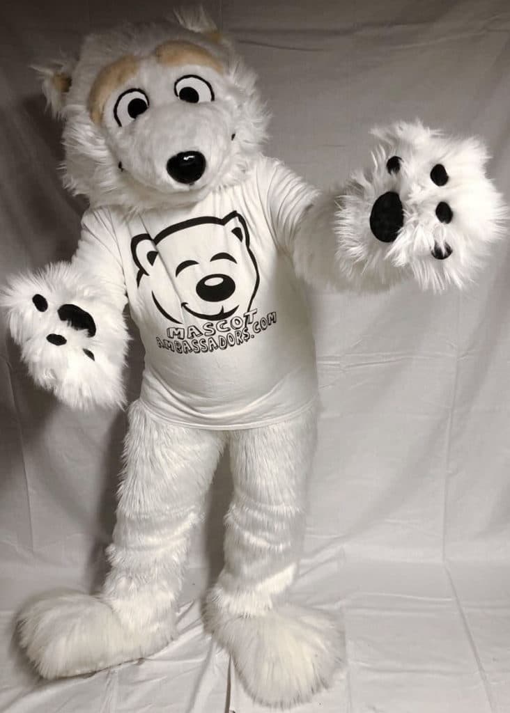 Polar bear character costume
