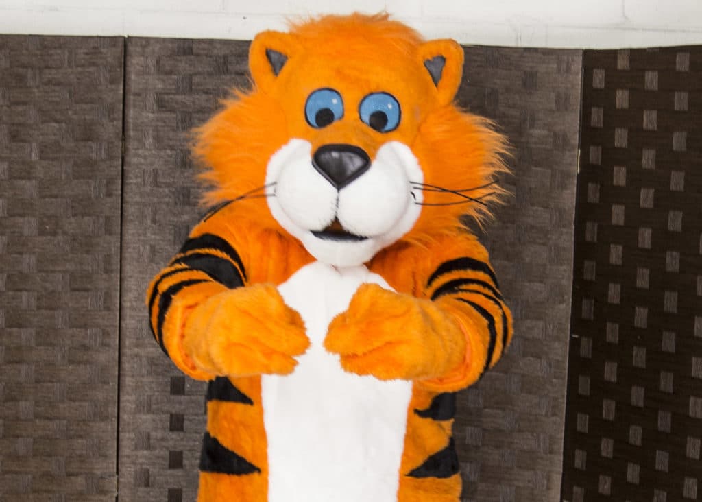 adult Tiger Mascot Costume suit