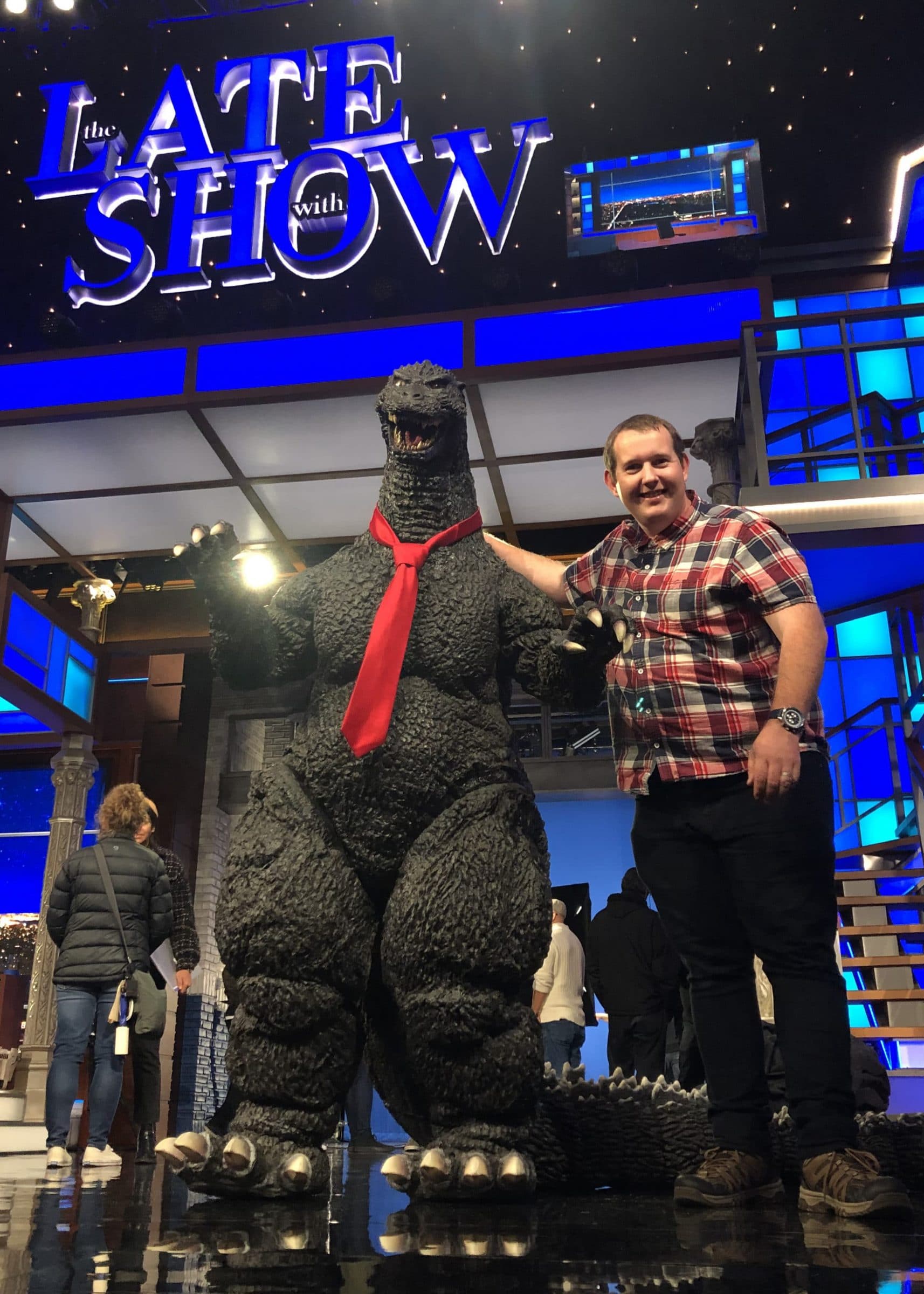 Godzilla Toho Costume at The Late Show with Stephen Colbert