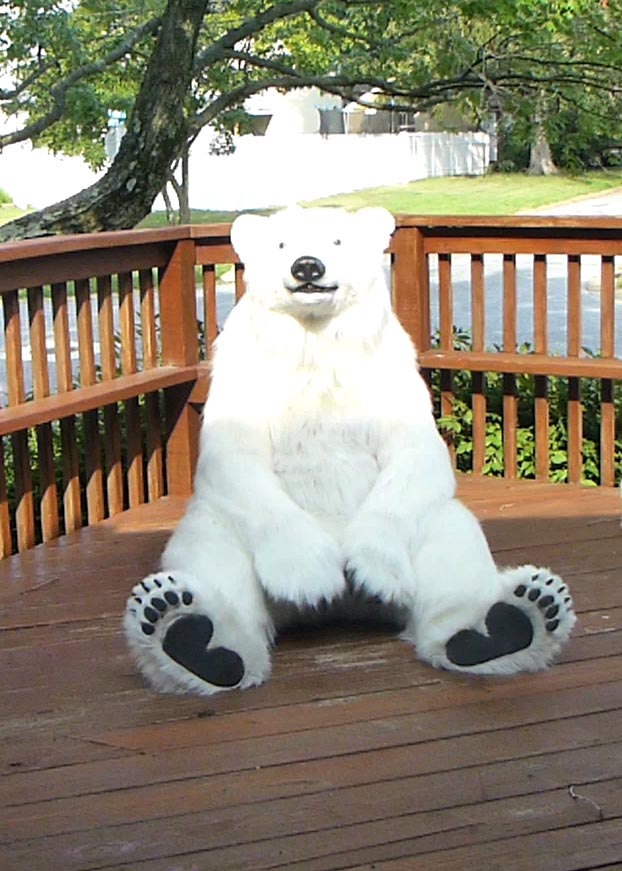 Animatronic special effects polar bear suit